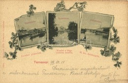 T2 1899 Temesvár, Timisoara; Józsefváros, Gyárváros, Erzsébet Gőzmalom, Bega Csatorna Mente, M. Kir. Dohánygyár. Králics - Ohne Zuordnung