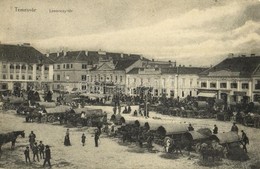 ** T2/T3 Temesvár, Timisoara; Losonczy Tér, Piac, Bristol Szálloda, Weisz Lipót üzlete / Square, Market, Hotel, Shops  ( - Ohne Zuordnung