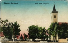 T2/T3 1914 Ábrány, Abranovce; Utcakép, Római Katolikus Templom / Street View With Church (Rb) - Ohne Zuordnung