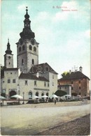 ** T2 Besztercebánya, Banská Bystrica; Vártemplom, Piac. P. Sochán Kiadása / Zámocky Kostol / Castle Church And Market - Non Classificati