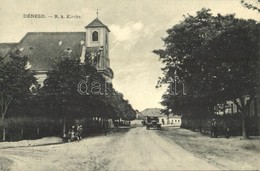 * T2 Dénesd, Schildern, Jánosíková; Fő Utca, Római Katolikus Templom, Autó / Main Street, Church, Automobile - Ohne Zuordnung