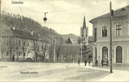 T2 1922 Dobsina, Dobschau; Tér, Kossuth Szobor, üzlet / Square, Statue, Shop - Ohne Zuordnung