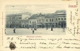 T2 1900 Eperjes, Presov; Fő Utca, Bankegylet, Temetkezési Intézet, Wenczel István és Oszvald üzlete. Kósch árpád Kiadása - Non Classés