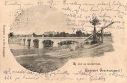 T2/T3 1901 Érsekújvár, Nové Zamky; Új Híd és Közkórház / New Bridge And Hospital (EK) - Non Classés
