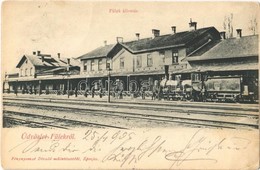 T2/T3 1905  Fülek, Filakovo; Vasútállomás, Gőzmozdony. Divald / Railway Station, Locomotive + 'MISKOLCZ-FÜLEK' Mozgópost - Non Classés