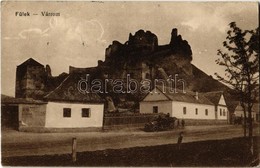 T2/T3 1918 Fülek, Filakovo; Várrom, Autó / Castle Ruins, Automobile (EK) - Ohne Zuordnung