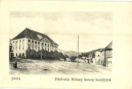 ** T2 Jolsva, Jelsava; Felső Utca, Koburg Herceg Kastélya / Street View With Castle - Ohne Zuordnung