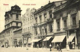 T2 1906 Kassa, Kosice; Fő Utca, Eschwig és Hajts üzlete, étterem / Main Street, Shops, Restaurant - Ohne Zuordnung