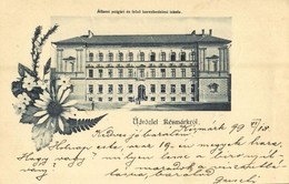 * T2 1899 (Vorläufer!) Késmárk, Kezmarok; Állami Polgári és Felső Kereskedelmi Iskola / School. Floral - Non Classés