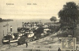 * T2 1908 Komárom, Komárnó; Kikötő, Gőzhajók / Port, Steamship - Ohne Zuordnung