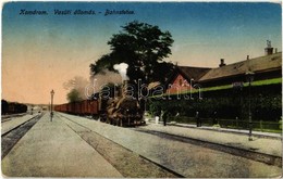 * T2/T3 1926 Komárom, Komárnó; Vasútállomás, Gőzmozdony / Bahnstation / Railway Station, Locomotive - Ohne Zuordnung