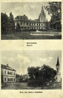 * T2/T3 Komját, Komjatice; Báró Wodianer Kastély, Római Katolikus Templom és Iskola / Castle, Church And School (fa) - Non Classificati