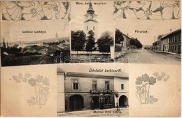 T2 1910 Leibic, Leibitz, Lubica; Fő Utca, Római Katolikus Templom, Molitor Ottó üzlete és Saját Kiadása / Main Street, S - Non Classés