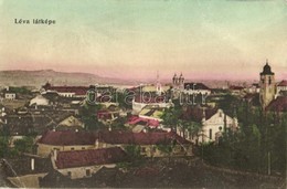 T2/T3 Léva, Levice; Látkép Zsinagógával / General View With Synagogue + '1938 Léva Visszatért' So. Stpl (EK) - Non Classés