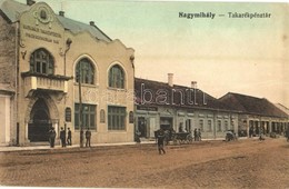 T2 1918 Nagymihály, Michalovce; Takarékpénztár, Ipar és Kereskedelmi Bank, Lichtig Hermann üzlete / Savings Bank, Shops - Non Classés