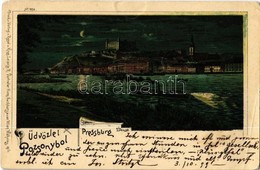 T2/T3 1899 Pozsony, Pressburg, Bratislava; Este / Night. Regel & Krug Litho  (EB) - Non Classés