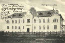 T2/T3 1908 Rimaszombat, Rimavska Sobota; Állami Gyermekmenhely. Ifj. Rábely Miklós Kiadása / Orphanage   (EK) - Non Classés