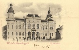 T1/T2 1899 (Vorläufer!) Rózsahegy, Ruzomberok; Új Városház, Templom. Kohn Adolf Kiadása / New Town Hall, Church - Non Classés