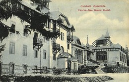 T2/T3 1912 Tátra, Vysoké Tatry; Csorbató Új Szálloda. Quirsfeld János Bazár Kiadása / Strbské Pleso, Grand Hotel (EK) - Non Classés