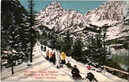 ** T2/T3 Tátra, Magas-Tátra, Vysoké Tatry; Téli élet, Indulás A Tarajkáról, Szánkózók / Winter Sport In Hrebienok, Sledd - Non Classés