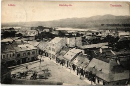 T2/T3 1906 Trencsén, Trencín; Illésházy Tér. Weisz Náthán Kiadása / Square (kis Szakadás / Small Tear) - Ohne Zuordnung