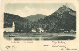 T2 1899 Vágváralja, Vág-Podhrágy, Povazské Podhradie (Vágbeszterce, Povazská Bystrica); Vár, Templom, Faúsztatás. Gansel - Ohne Zuordnung