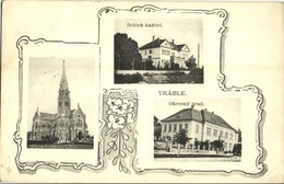 * T2/T3 1938 Verebély, Vráble; Schick Kastély, Római Katolikus Templom, Járási Hivatal / Castle, Church, County Hall. Ar - Non Classés