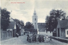 ** T1 Alsómiholjác, Donji Miholjac; Fő Utca, Templom / Main Street, Church - Ohne Zuordnung