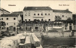 T2/T3 Crikvenica, Cirkvenica; Hotel Belle-Vue, Shop Of A. Reich, Port With Boats  (EK) - Ohne Zuordnung