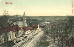 T2 1907 Daruvár, Daruvar; Fő Utca, Templom / Main Street, Church - Unclassified