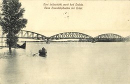 T2/T3 1913 Erdőd, Erdut; Új Vasúti Híd A Dunán / Novi Zeljeznicki Most / New Railway Bridge On Danube (EK) - Non Classés