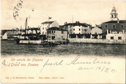 T2/T3 1901 Fazana, Fasana; Port. Dep. J. M. Marinkovich, Phot. Atelier 'Flora' (EK) - Non Classés