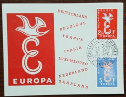 Belgique - CM 1958 - YT N°1064, 1065 - EUROPA - 1951-1960