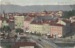 T2/T3 1908 Fiume, Rijeka; Via Della Fiumara / Street, Bridge (EK) - Sin Clasificación