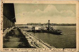 T2/T3 Kiskőszeg, Batina (Darázs, Draz); Duna Parti Kikötő, Gőzhajó / Danube Riversie, Port And Steamship (EK) - Non Classés