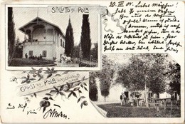 T2/T3 1901 Pola, Pula; Kaiserwald / Siana / Sijana Forest, Restaurant. Art Nouveau, Floral (EK) - Non Classificati