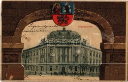 T3 Szabadka, Subotica; Főgimnázium. Szecessziós Litho Keret Címerrel. Kiadja Heumann Mór / Grammar School. Art Nouveau L - Ohne Zuordnung