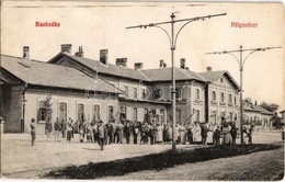 T2/T3 1909 Szabadka, Subotica; Vasútállomás. Haza Ipar! Lipsitz Kiadása / Bahnhof / Railway Station  (EK) - Ohne Zuordnung