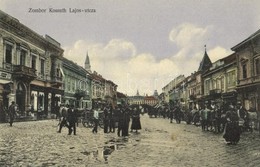 T2/T3 1910 Zombor, Sombor; Kossuth Lajos Utca, Kollár József üzlete és Saját Kiadása / Street, Shops (EK) - Non Classés