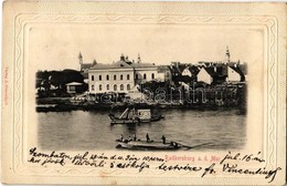 T2 1903 Bad Radkersburg, Baggerschiff (Schwimmbagger), Lastkahn / Dredge And Barge - Non Classés