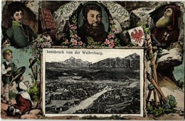 T2 1915 Innsbruck Von Der Weiherburg 1809-1909 Tiroler Jahrhundertfeier. Andreas Hofer, J. S. Haspinger O.C., Speckbache - Non Classés