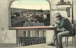 T1/T2 Klosterneuburg, K.u.K. Kaserne / Austro-Hungarian Military Barracks, Soldiers. Montage - Unclassified