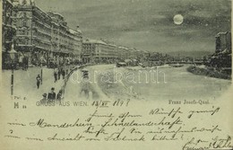 T2/T3 1898 Wien, Vienna, Bécs; Franz Josefs Quai / Quay In Winter (EK) - Non Classés
