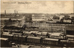 ** T1 Bohumín, Oderberg; Nádrazí / Bahnhof / Railway Station, Timber-transport Cargo Trains - Ohne Zuordnung
