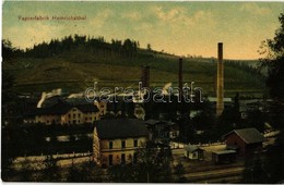 T2 1909 Jindrichov, Heinrichsthal; Papierfabrik, Bahnhof / Paper Factory, Railway Station - Ohne Zuordnung