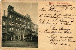 T2/T3 1899 (Vorläufer!) Praha, Prag, Prague; Královské Vinohrady, Zálozna Vinohradská / Credit Union, Shops Of Karell Or - Non Classés