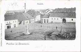 T2 1902 Zbraslavice, Námestí / Square, Shops. Jos. Fucíka - Zonder Classificatie
