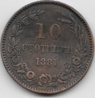 Bulgarie - 10 Stotinki - 1881 - Bulgarien