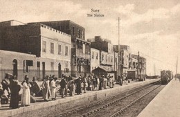** T2/T3 Suez, Railway Station With Locomotive / Bahnhof (fl) - Non Classés