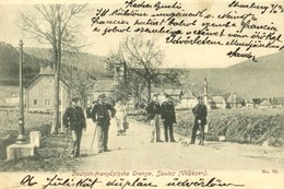 T2 1898 Saales (Vogesen), Deutsch-französischen Grenze / German-French Border With Officers - Non Classificati